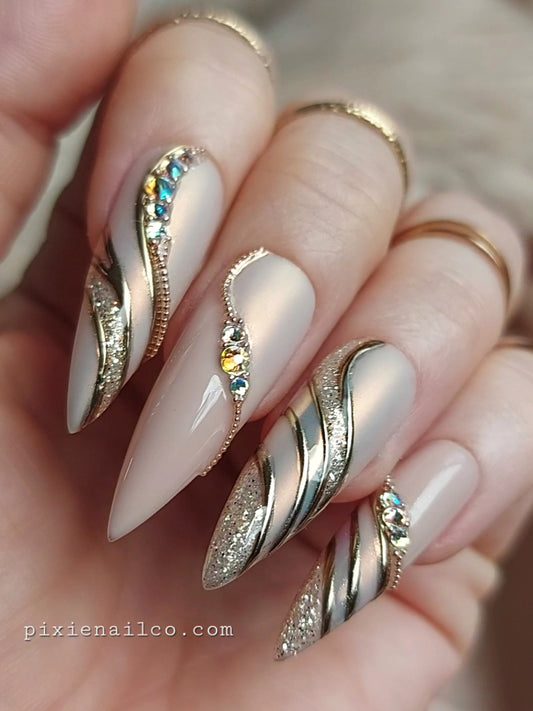 Pixie nails- Ombré nails- Marble - West Bridgford Nail Bar